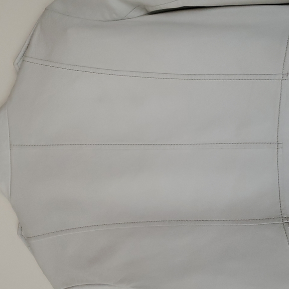 Tory Burch Winter White Sergeant Pepper Military Style Leather Jacket - Picture 10 of 16